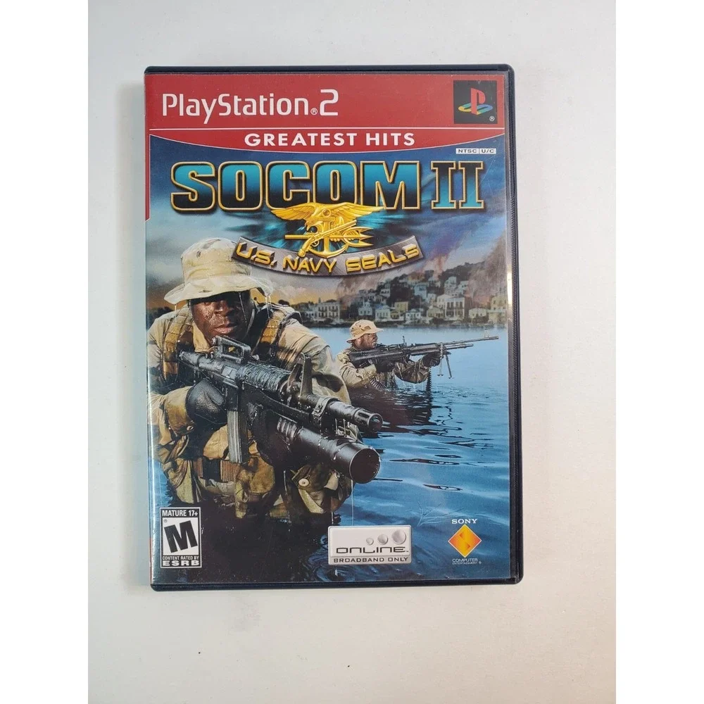 SOCOM II: U.S. Navy SEALs (Sony PlayStation 2, 2003) PS2 CIB Manual Tested Works